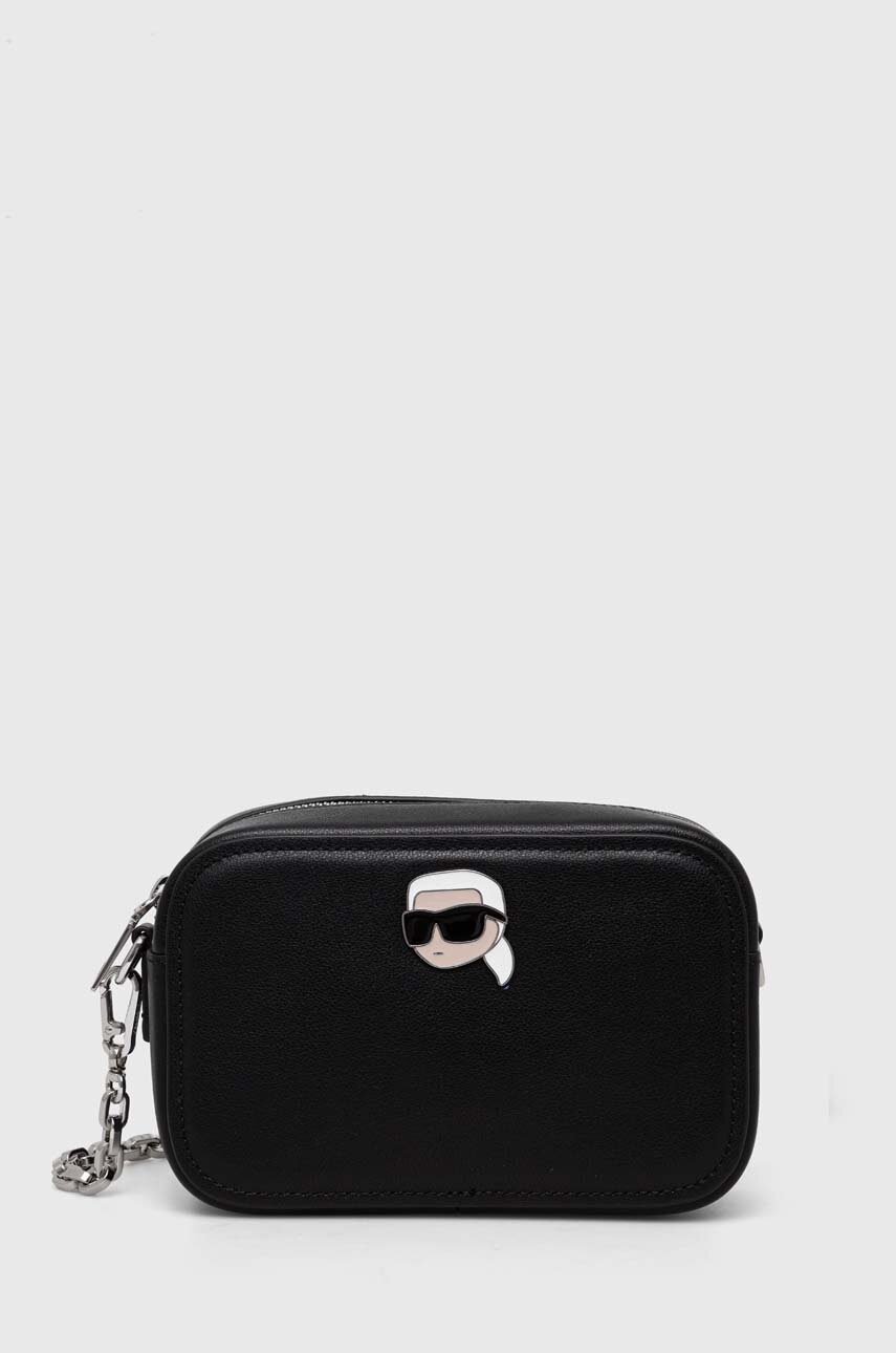 Karl Lagerfeld borsa in ecopelle saffiano con logo gioiello panna main image 1