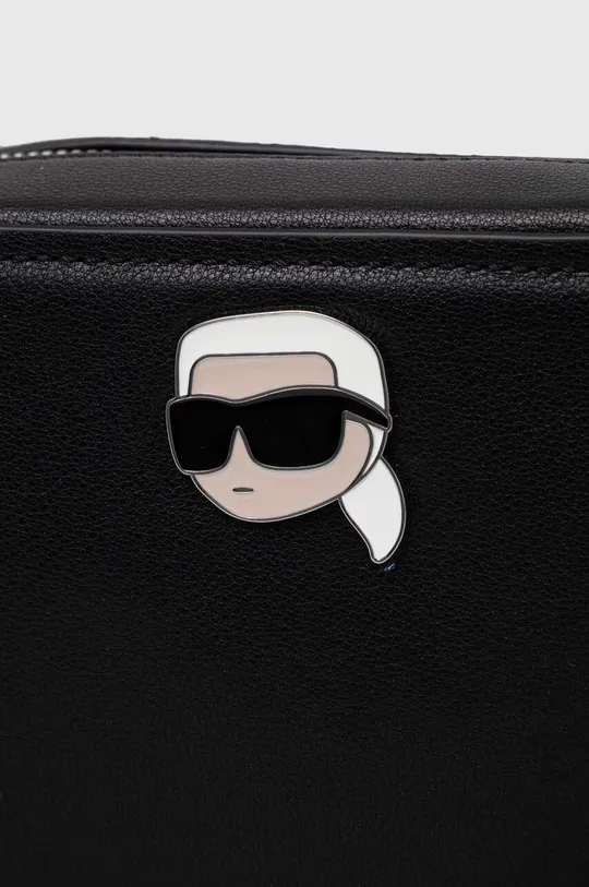 čierna Kožená kabelka Karl Lagerfeld