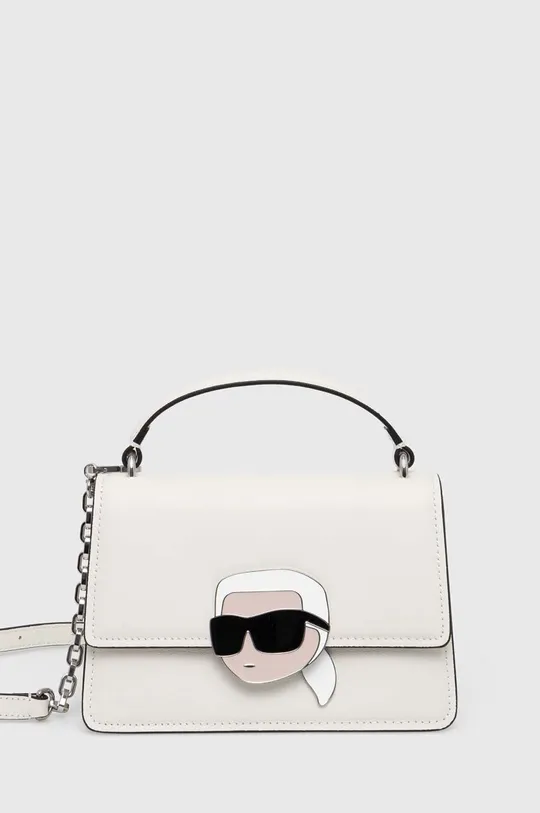 bela Usnjena torbica Karl Lagerfeld Ženski