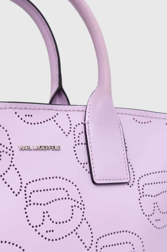 violetto Karl Lagerfeld borsa a mano in pelle