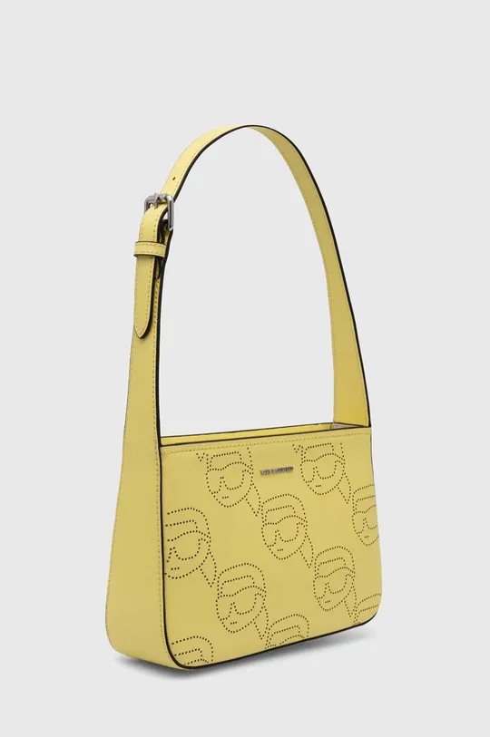 Usnjena torbica Karl Lagerfeld rumena