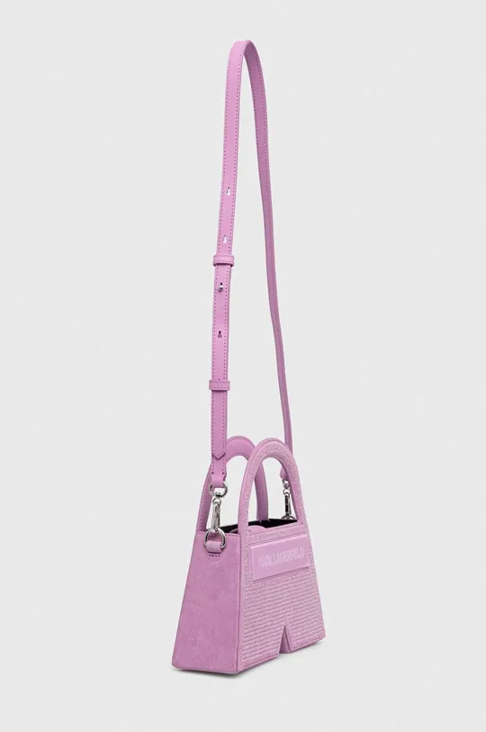 Semišová kabelka Karl Lagerfeld ružová
