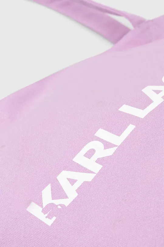 fialová Bavlnená taška Karl Lagerfeld
