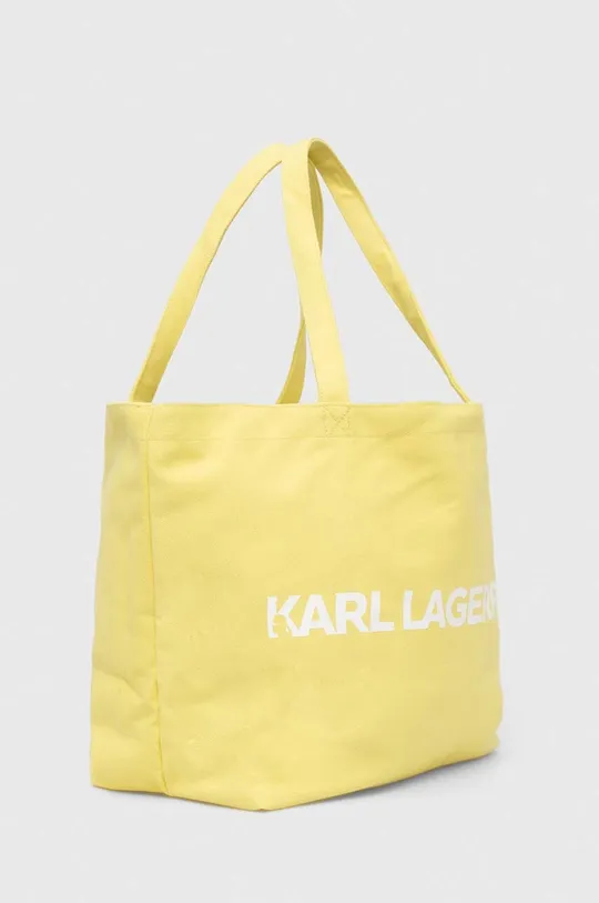 Karl Lagerfeld torebka bawełniana żółty