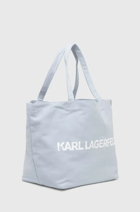Хлопковая сумка Karl Lagerfeld голубой