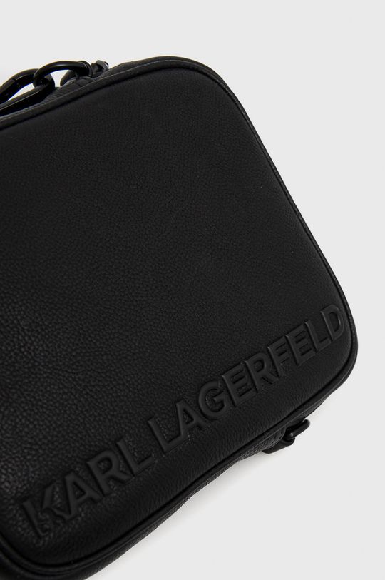 čierna Kožená taška Karl Lagerfeld