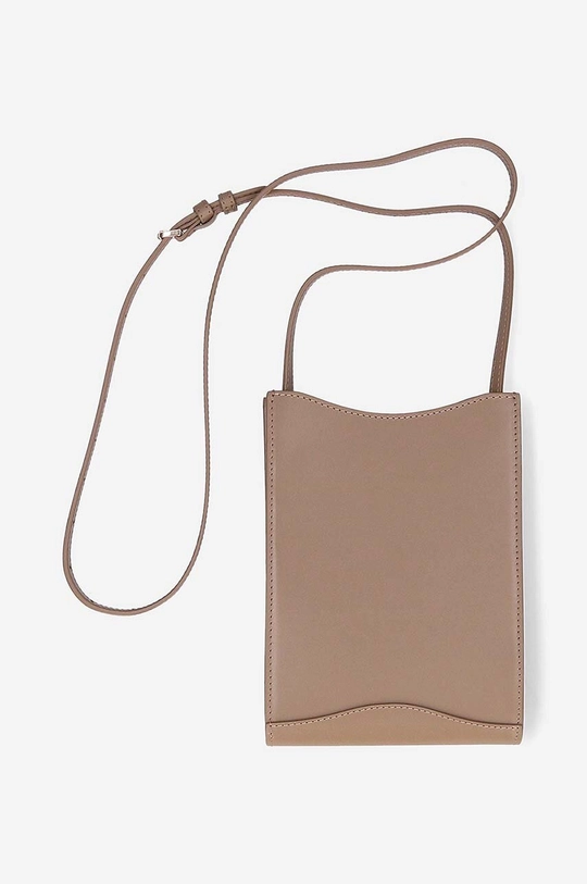 A.P.C. borsetă de piele Neck Pouch Jamie PXB maro