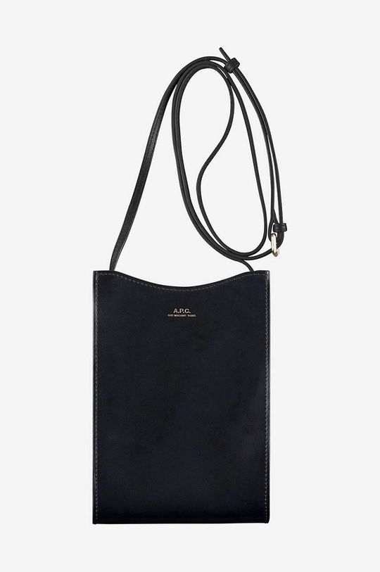 černá Kožená taška A.P.C. Neck Pouch Jamie PXB Unisex