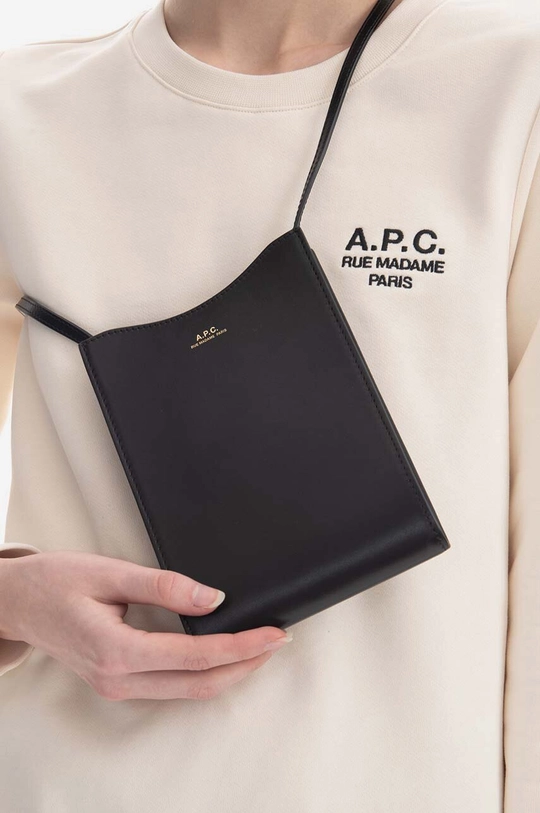 A.P.C. pochette in pelle Neck Pouch Jamie PXB