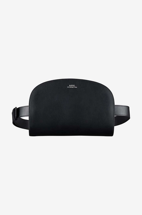 black A.P.C. leather waist pack Sac Ceinture Demi Lune Homme Unisex