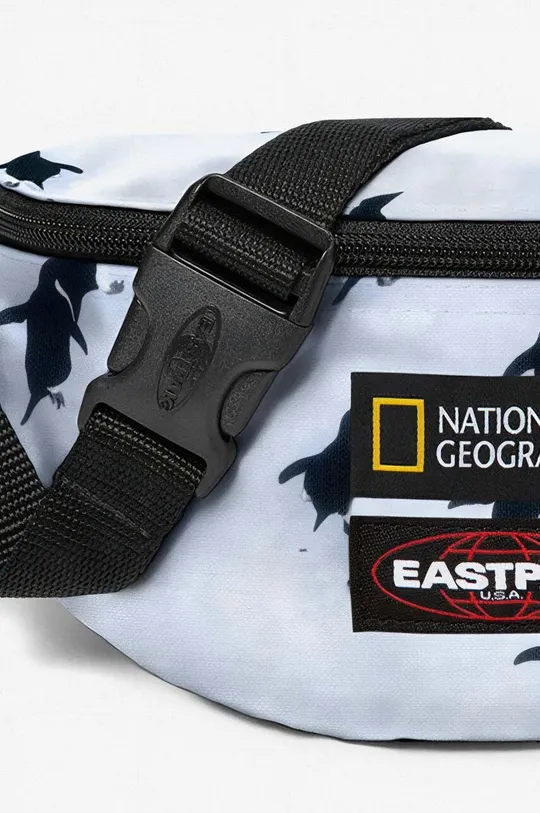 blue Eastpak waist pack x National Geographic