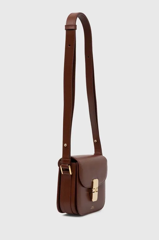 A.P.C. leather handbag Sac Grace Mini PXBMW-F61515 BLACK brown