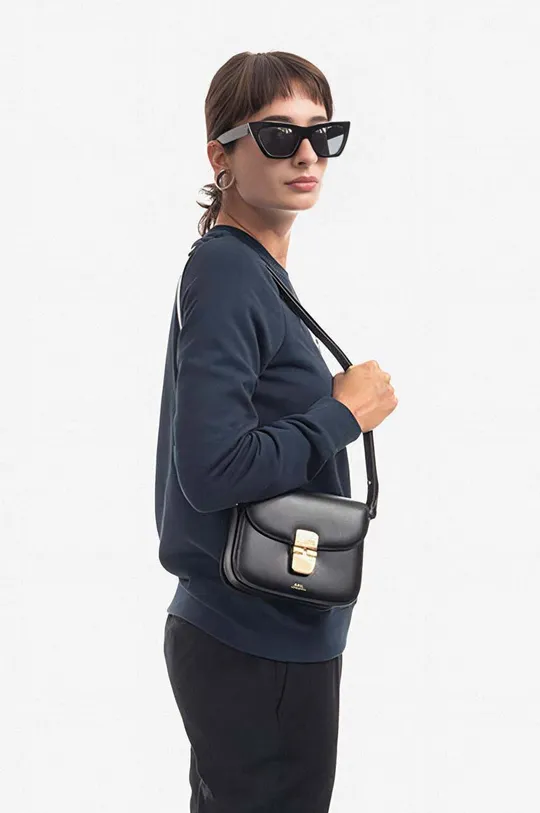 A.P.C. leather handbag Sac Grace Mini PXBMW-F61515 BLACK black