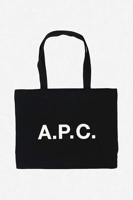 černá Bavlněná taška A.P.C. Shopping Diane Unisex