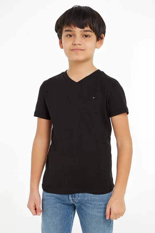 чорний Tommy Hilfiger - Дитяча футболка KB0KB04142 Для хлопчиків