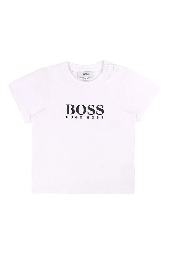 biały Boss - T-shirt dziecięcy 62-98 cm J05P07 Chłopięcy