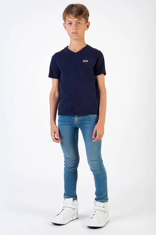 mornarsko modra BOSS otroški t-shirt 110-152 cm Fantovski