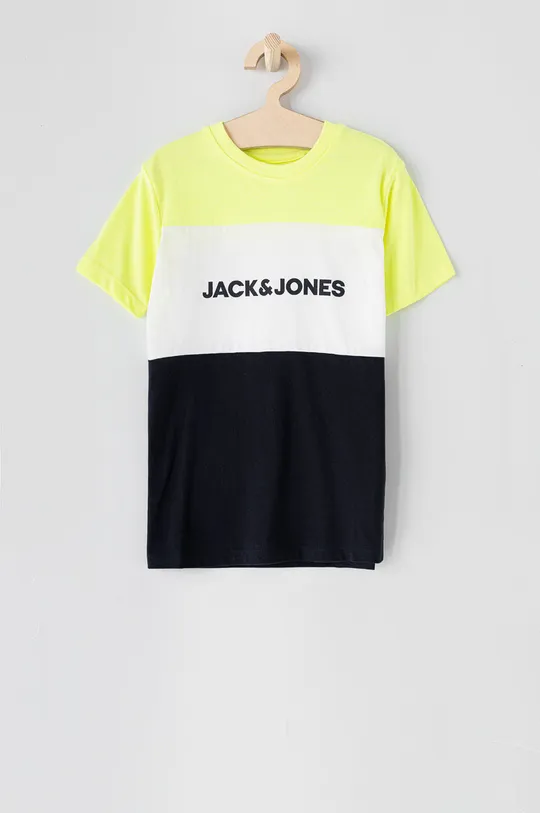 żółty Jack & Jones T-shirt dziecięcy Chłopięcy