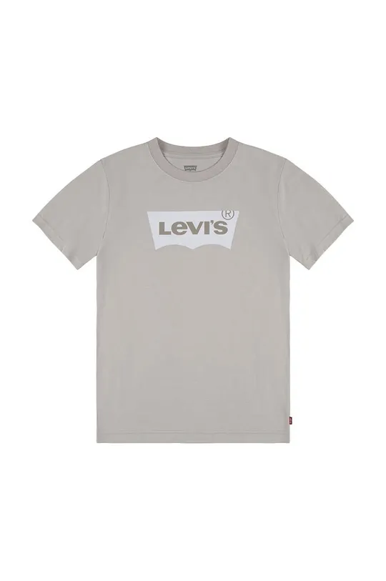 бежевый Детская хлопковая футболка Levi's Для мальчиков