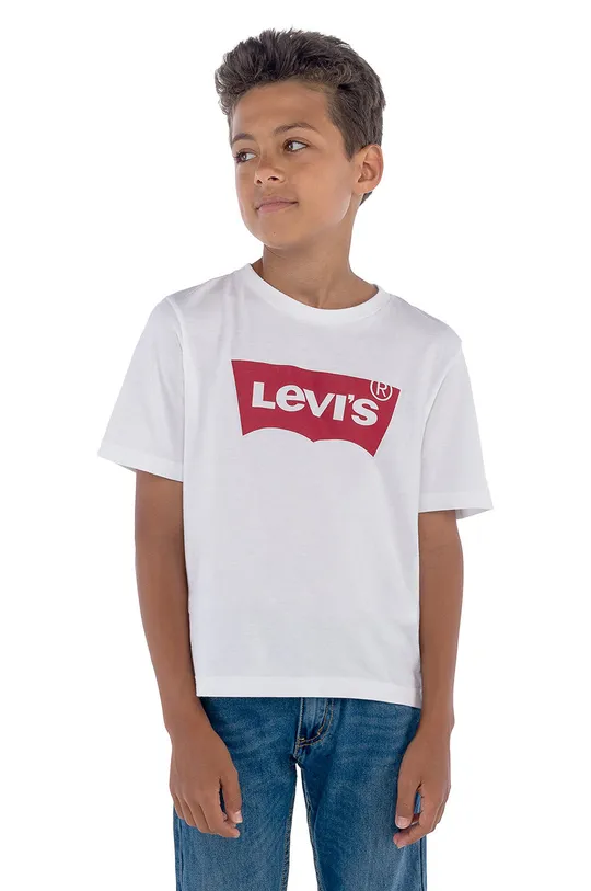 biela Detské tričko Levi's Chlapčenský