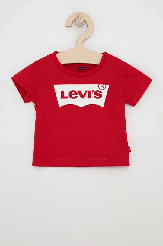 crvena Dječja majica kratkih rukava Levi's Za dječake