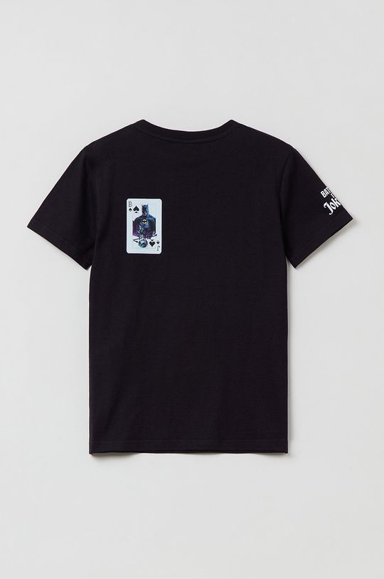 OVS t-shirt bawełniany dziecięcy czarny