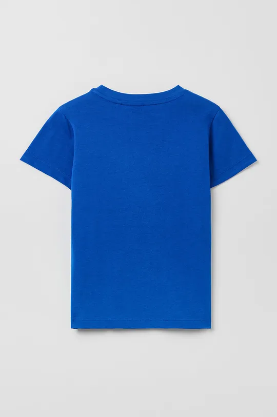 OVS t-shirt bawełniany dziecięcy niebieski