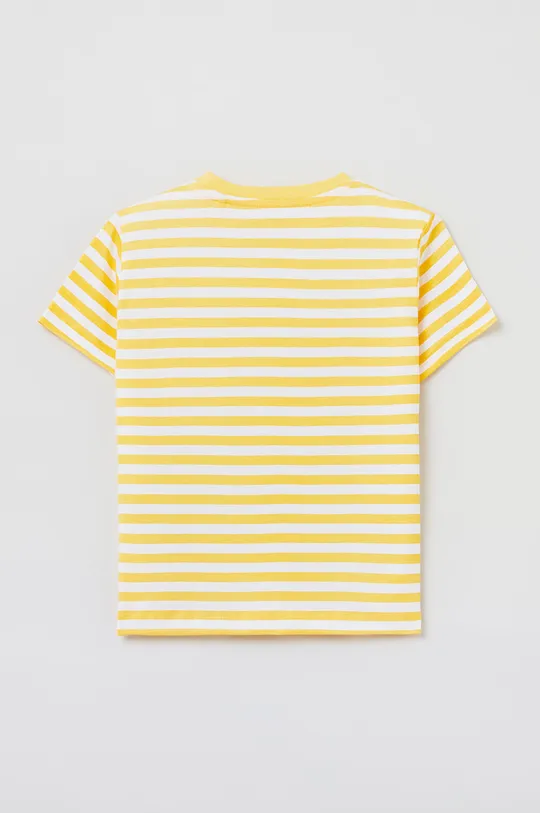 OVS t-shirt bawełniany dziecięcy żółty