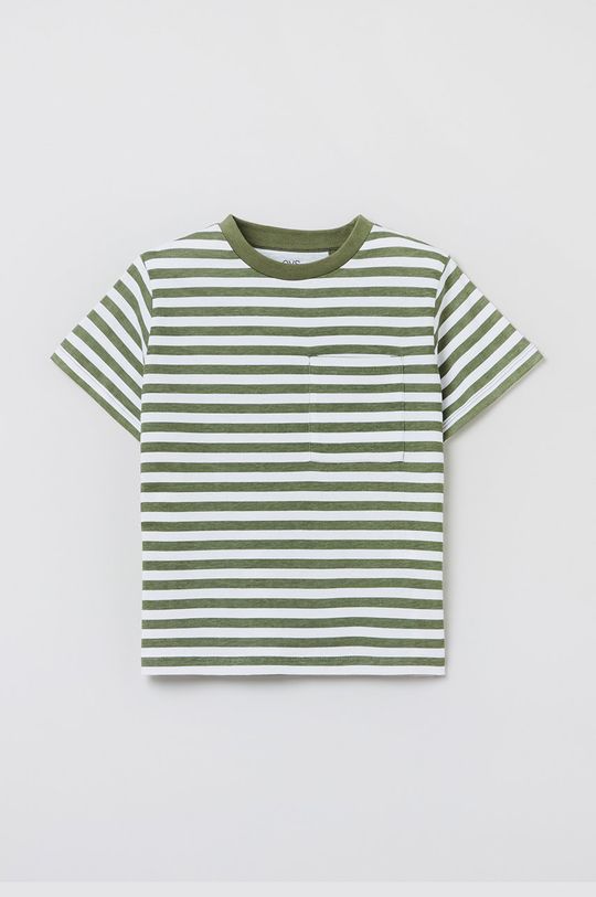 tlumená zelená Dětské bavlněné tričko OVS Chlapecký