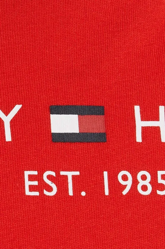 κόκκινο Παιδικό βαμβακερό μπλουζάκι Tommy Hilfiger