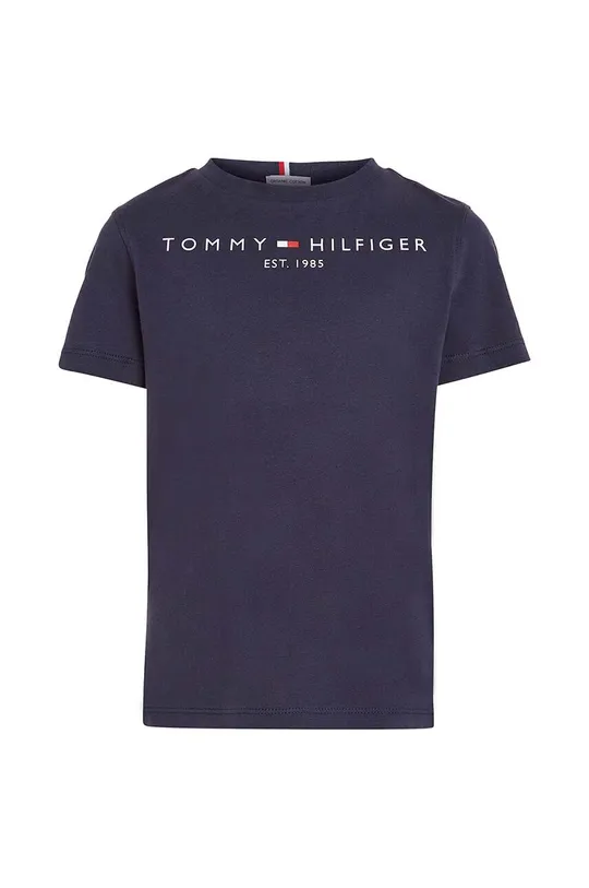 Dječja pamučna majica kratkih rukava Tommy Hilfiger mornarsko plava