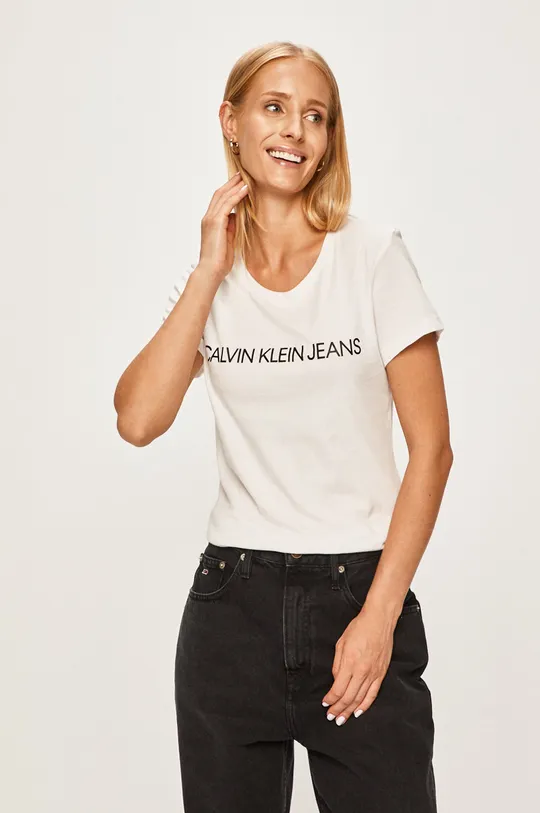 bílá Calvin Klein Jeans - Tričko Dámský