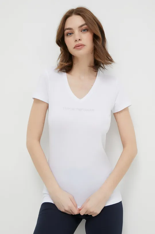 biały Emporio Armani - T-shirt 164407.CC318 Damski