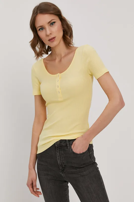 Pieces T-shirt żółty