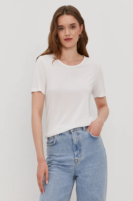 λευκό Μπλουζάκι Pieces Γυναικεία
