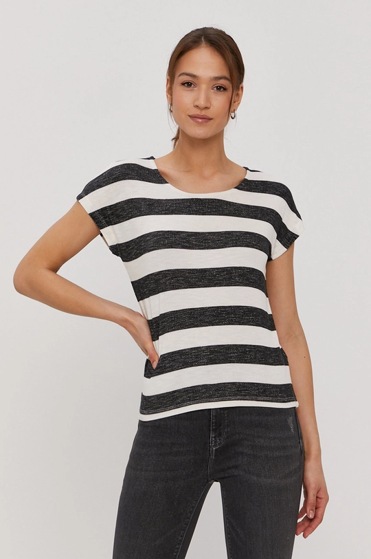 biały Vero Moda T-shirt Damski