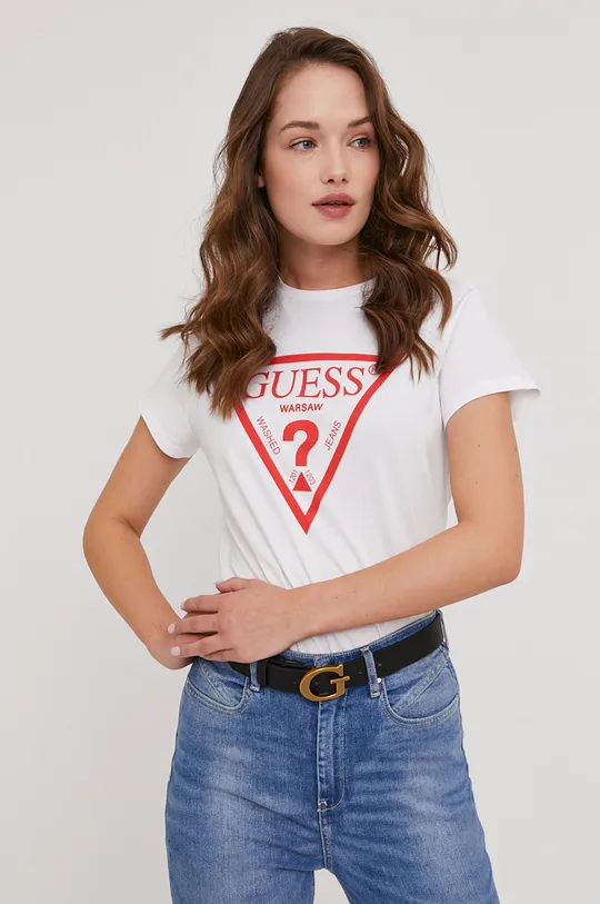 biały Guess T-shirt