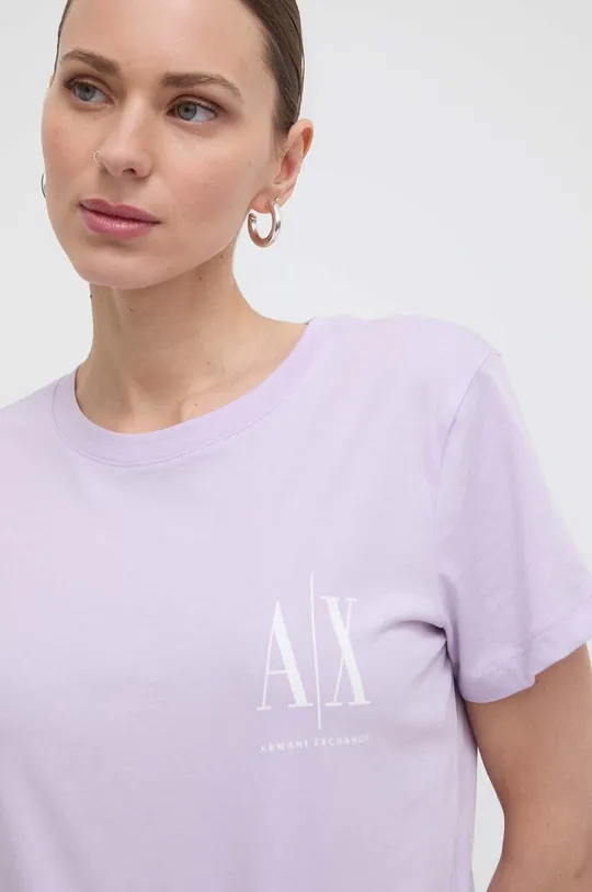 violetto Armani Exchange t-shirt in cotone