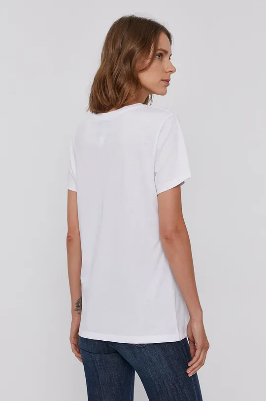 Βαμβακερό μπλουζάκι Armani Exchange λευκό