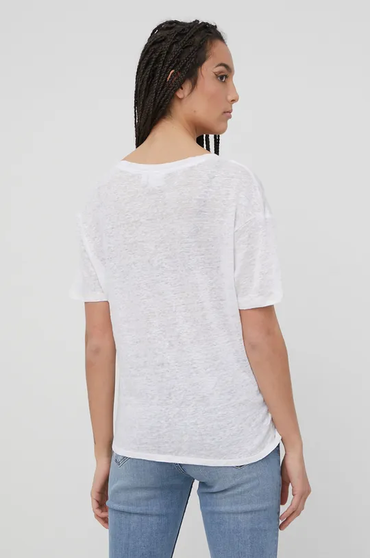Λευκό μπλουζάκι Vila  100% Λινάρι