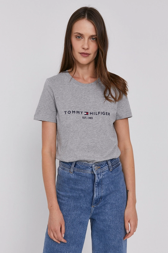 Tommy Hilfiger t-shirt bawełniany szary