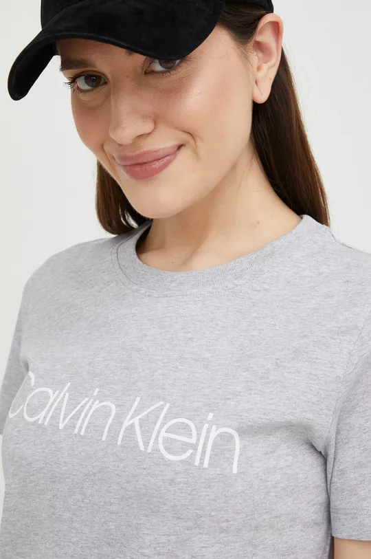 szary Calvin Klein T-shirt bawełniany
