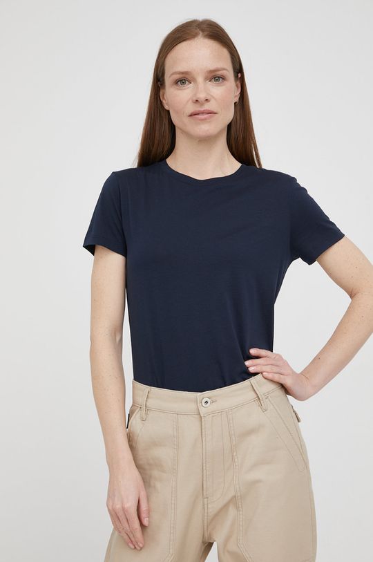 námořnická modř Bavlněné tričko Armani Exchange