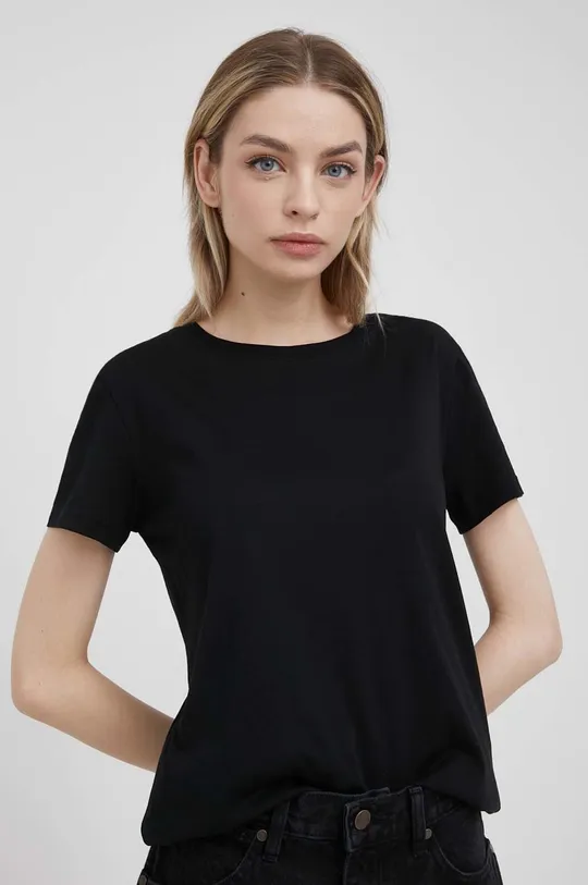 чёрный Хлопковая футболка Armani Exchange Женский