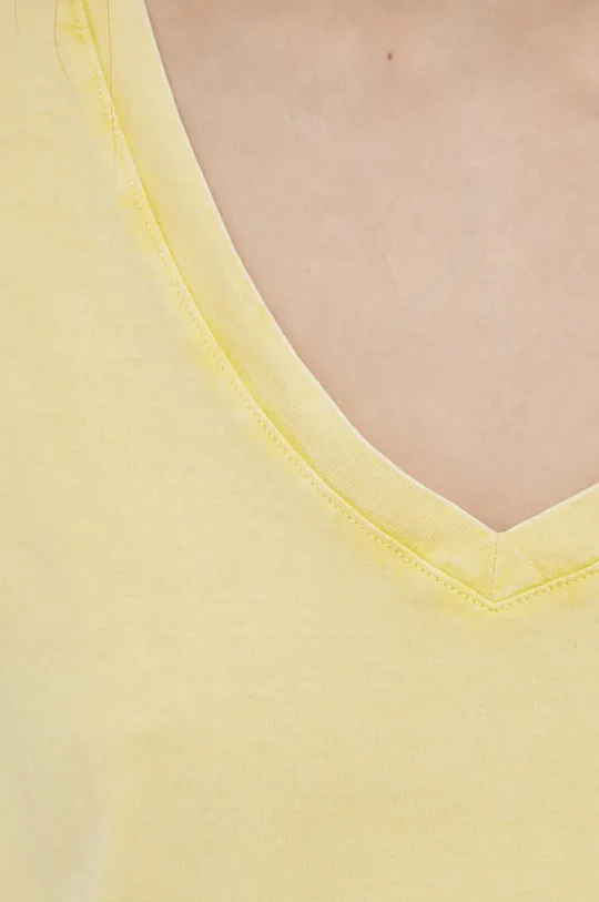 κίτρινο Βαμβακερό μπλουζάκι JDY