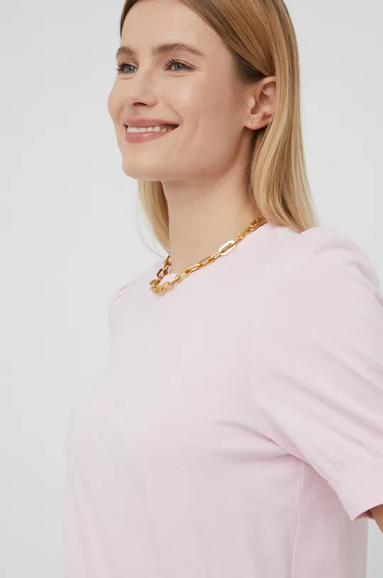 ružová Bavlnené tričko Vero Moda Dámsky