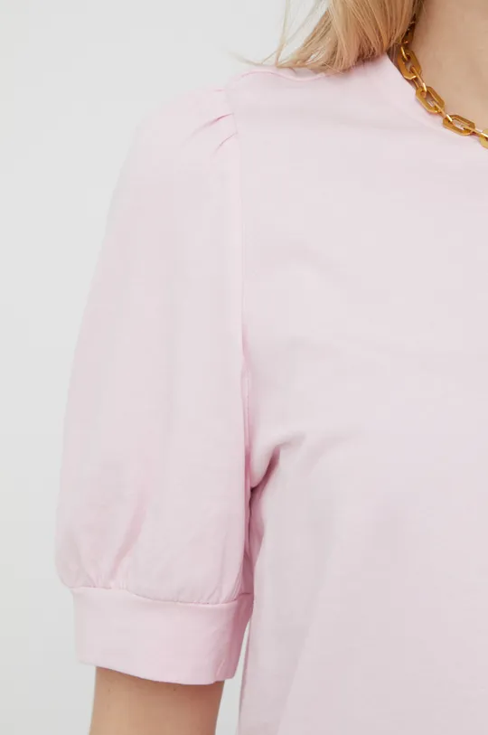 růžová Bavlněné tričko Vero Moda