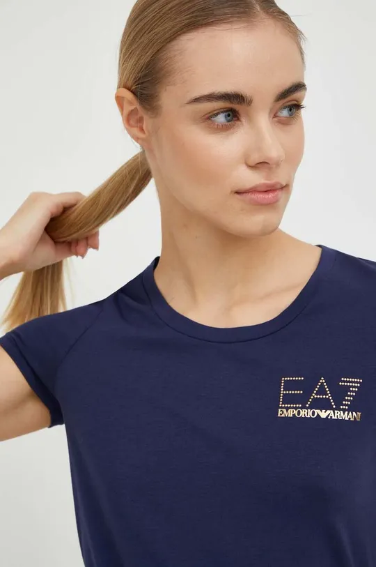 mornarsko modra Kratka majica EA7 Emporio Armani