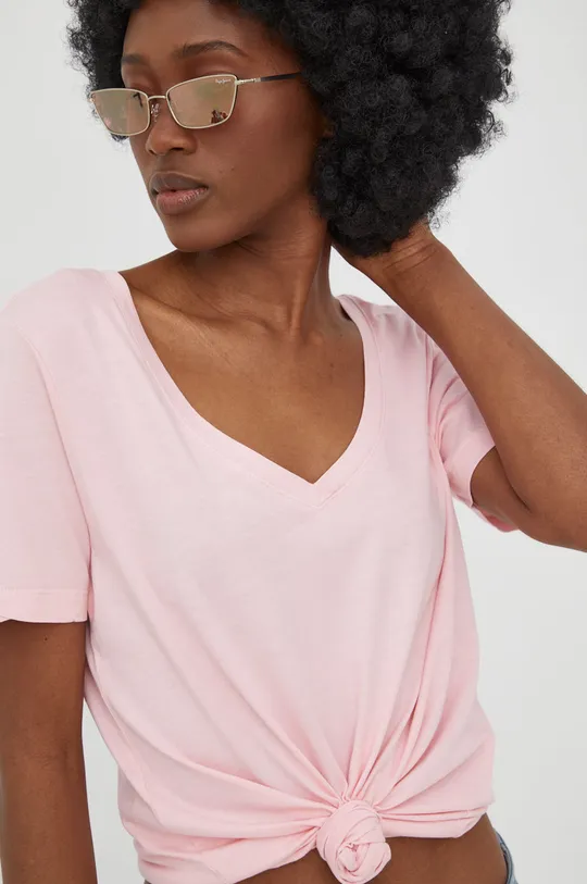ροζ Βαμβακερό μπλουζάκι JDY Γυναικεία