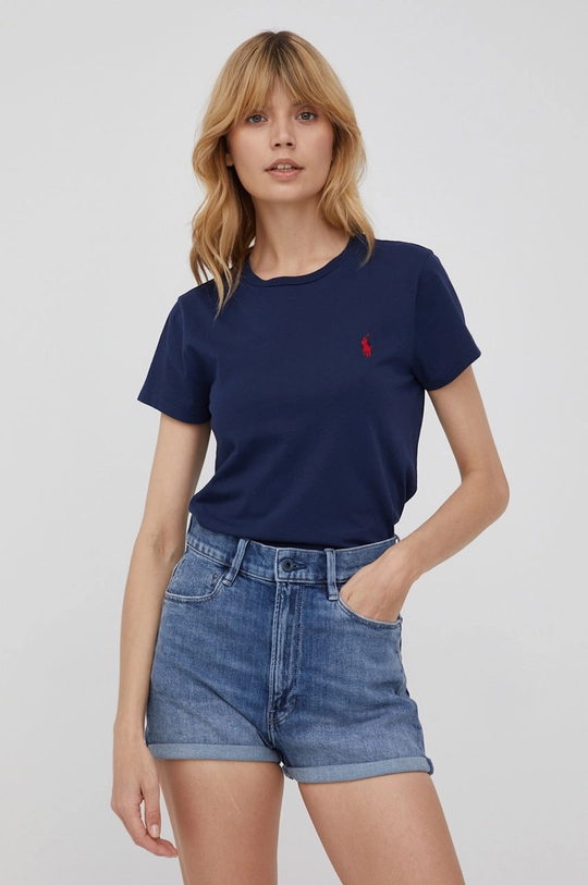 σκούρο μπλε Βαμβακερό μπλουζάκι Polo Ralph Lauren Γυναικεία